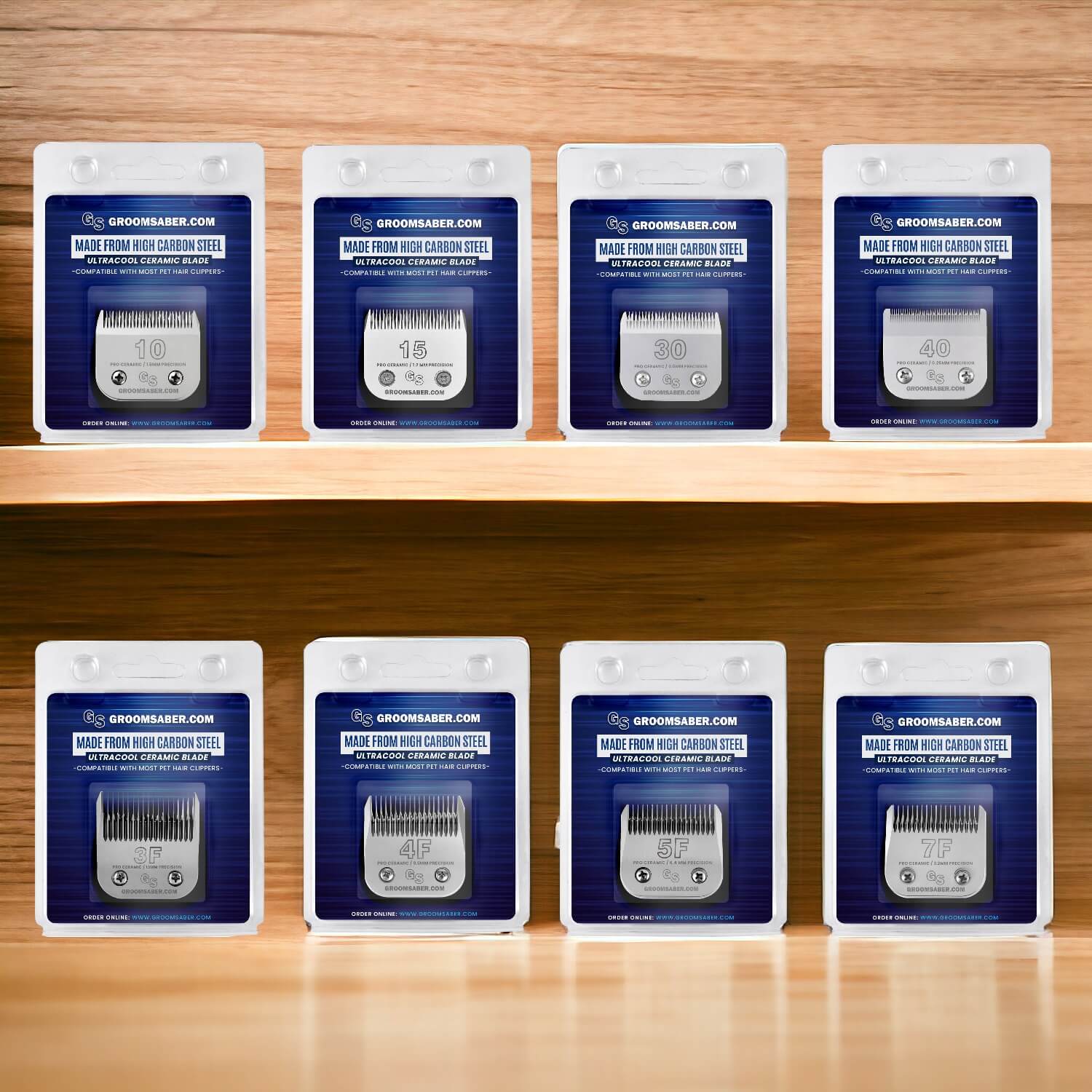 Full Set of Ceramic Clipper Blades with IvoryEdge Cutters